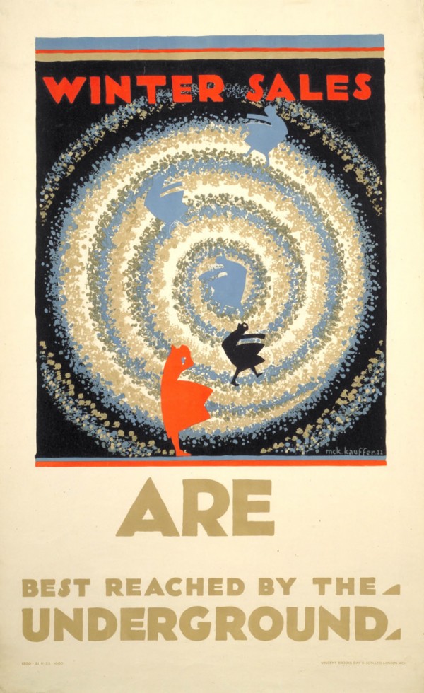 Winter sales are best reached by the underground by VINTAGE POSTER